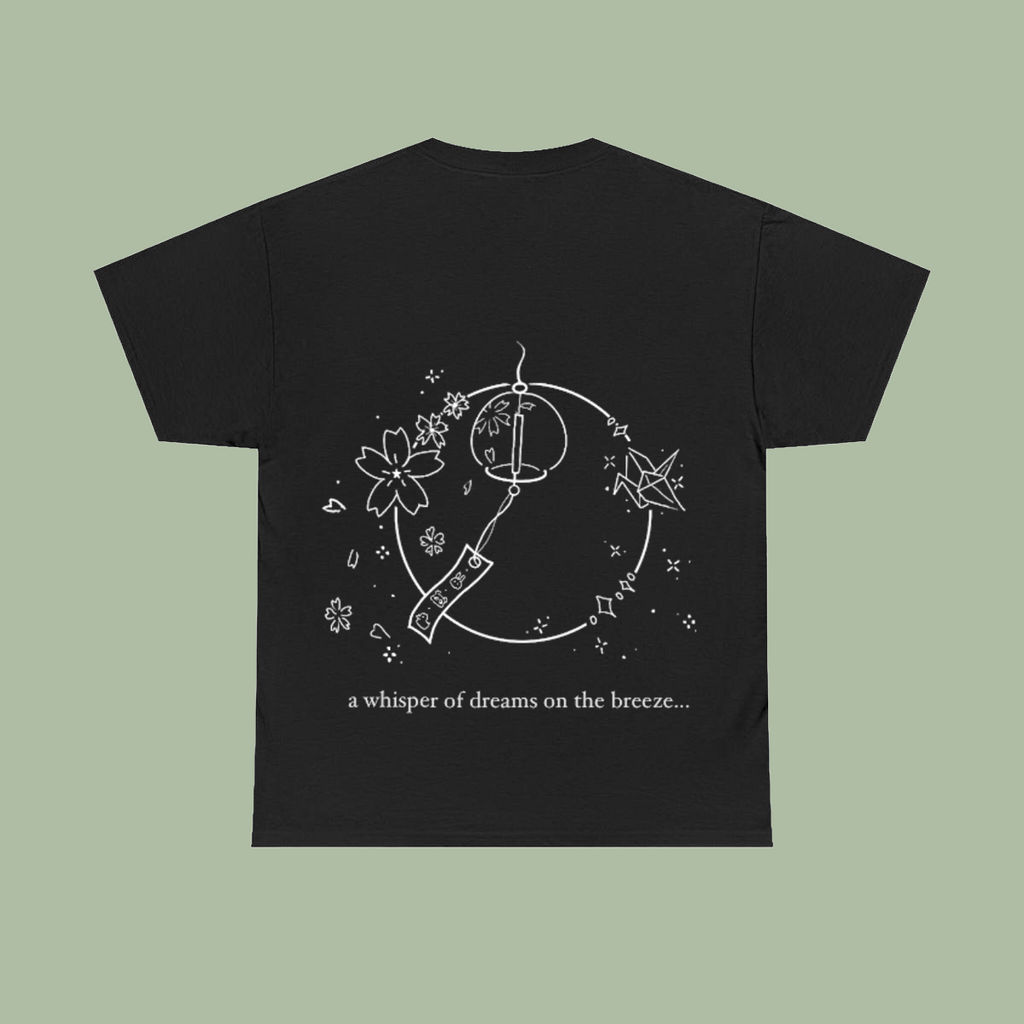 Origami Crane and Lantern T-shirt (print on back)