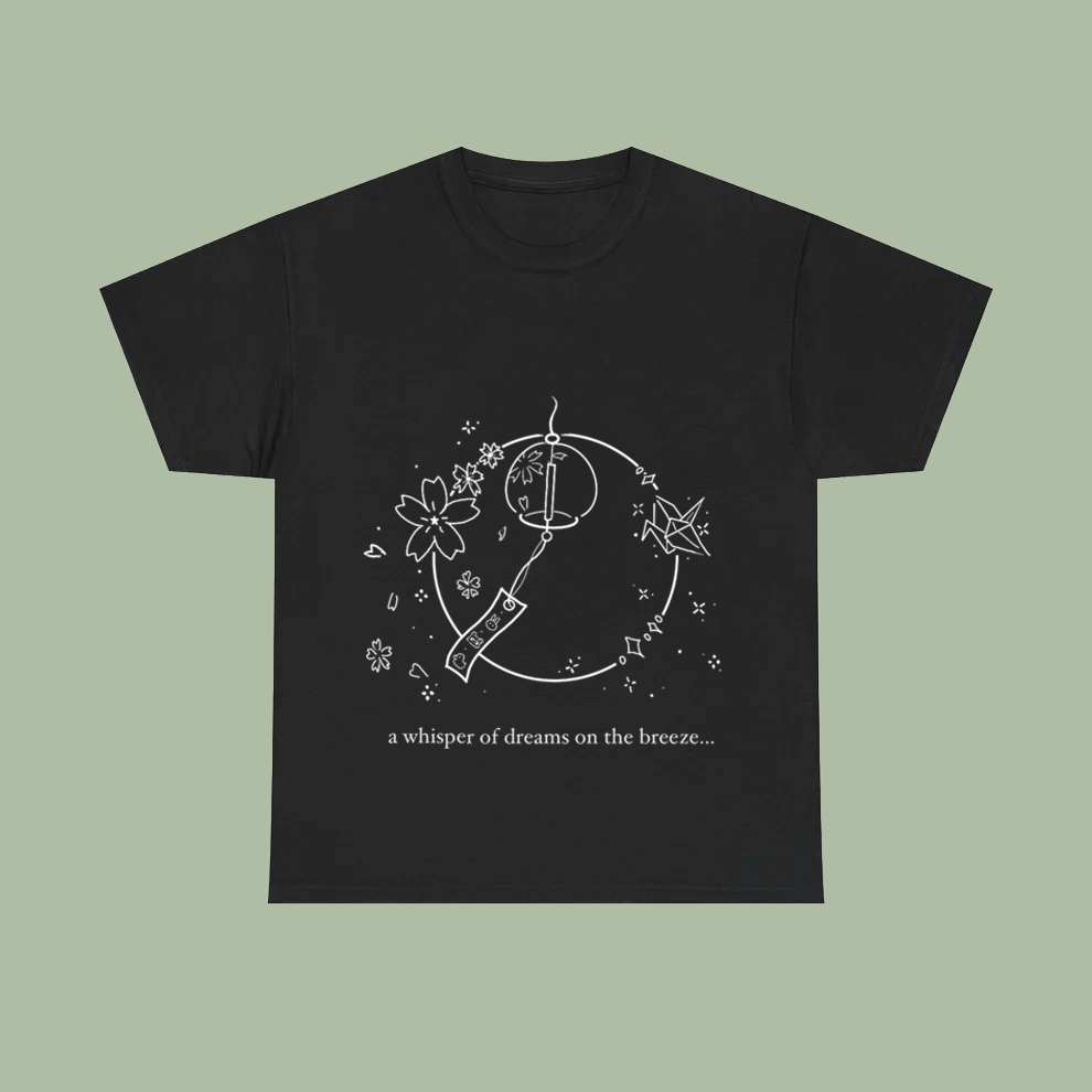 Origami Crane and Lantern T-shirt (print on front)