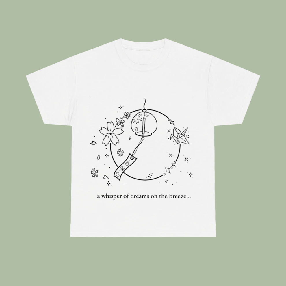 Origami Crane and Lantern T-shirt (print on front)